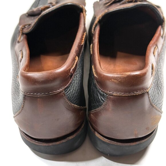 Allen Edmonds Nashua Black Brown Kiltie Tassel Leather‎ Loafer Shoes Mens 10.5D main image 5
